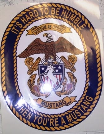 MUSTANG CAR DECAL, COLOR 6"