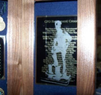 “THE CHIEF” ETCHED ON GLASS